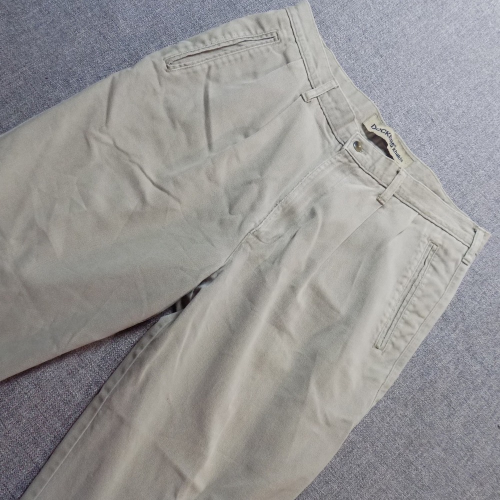 Dockers Khakis Pants Mens 36x30 Tan Good Pleated Cotton Vintage 90s 1799